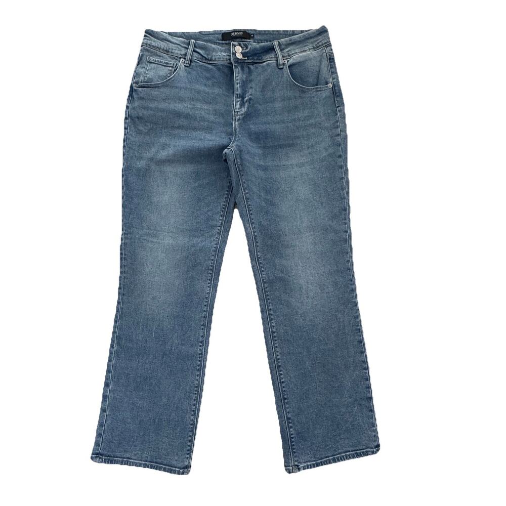 Hudson Denim Women’s High Rise Triangle Pocket Logo Stretch Jeans 14 (36 x 29)